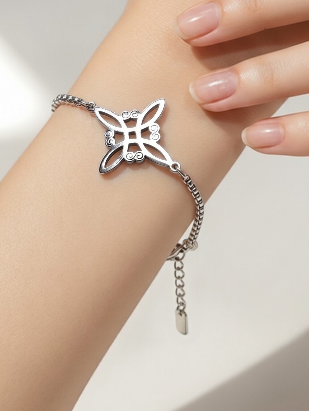 Celtic Infinity Cross Bracelet Stainless Steel Viking Witch Knot Irish Jewelry